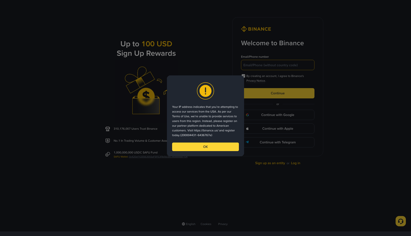 Click the registration link